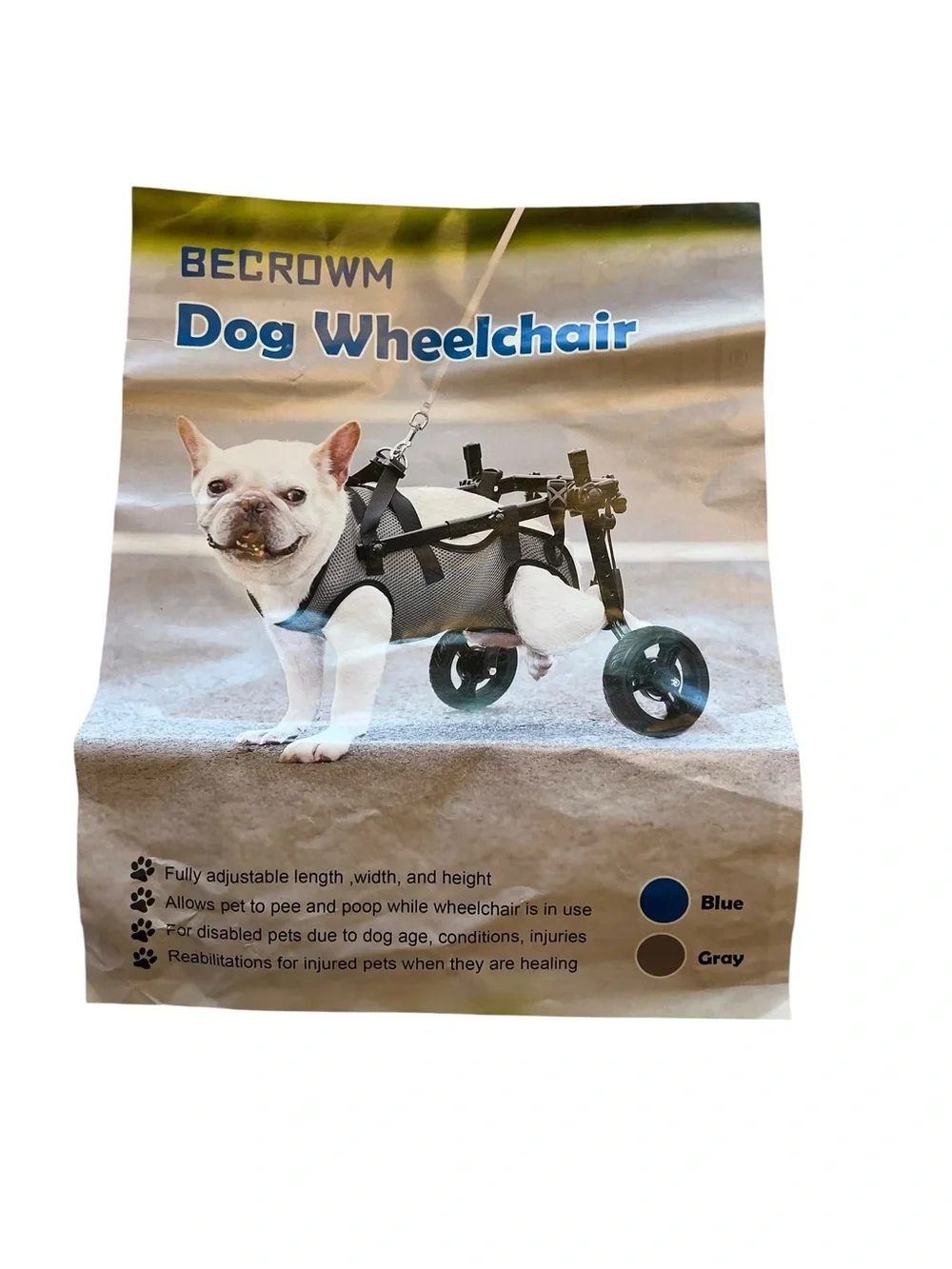 Becrowm Dog Wheelchair Size XS NEW